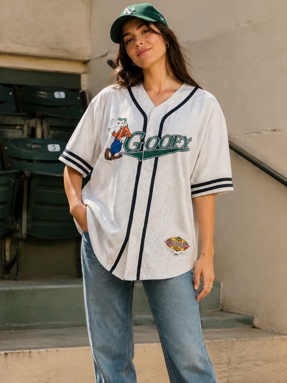 Vintage 90s Disney Store Goofy Baseball Jersey XL Embroidered Unisex